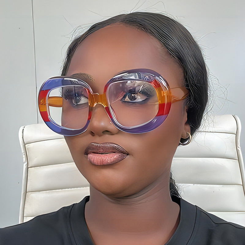 Wholesale PC Oval Retro Flat Mirror Sunglasses